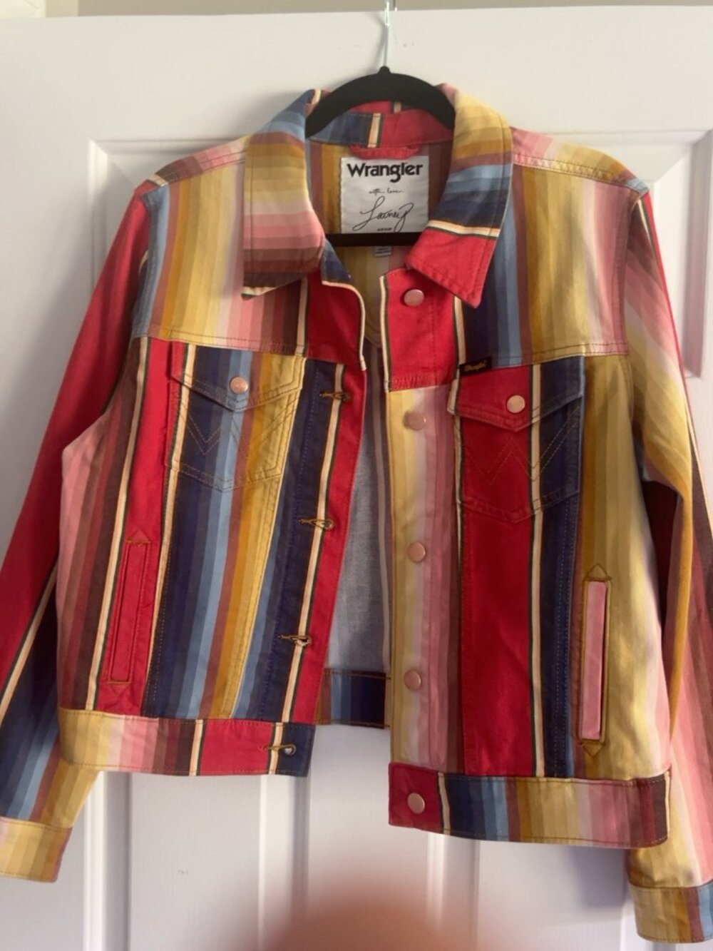 Wrangle x Lainey Wilson Rodeo Ben stripe jacket NWOT